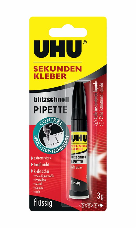 UHU Sekundenkleber blitzschnell, Pipette 3g