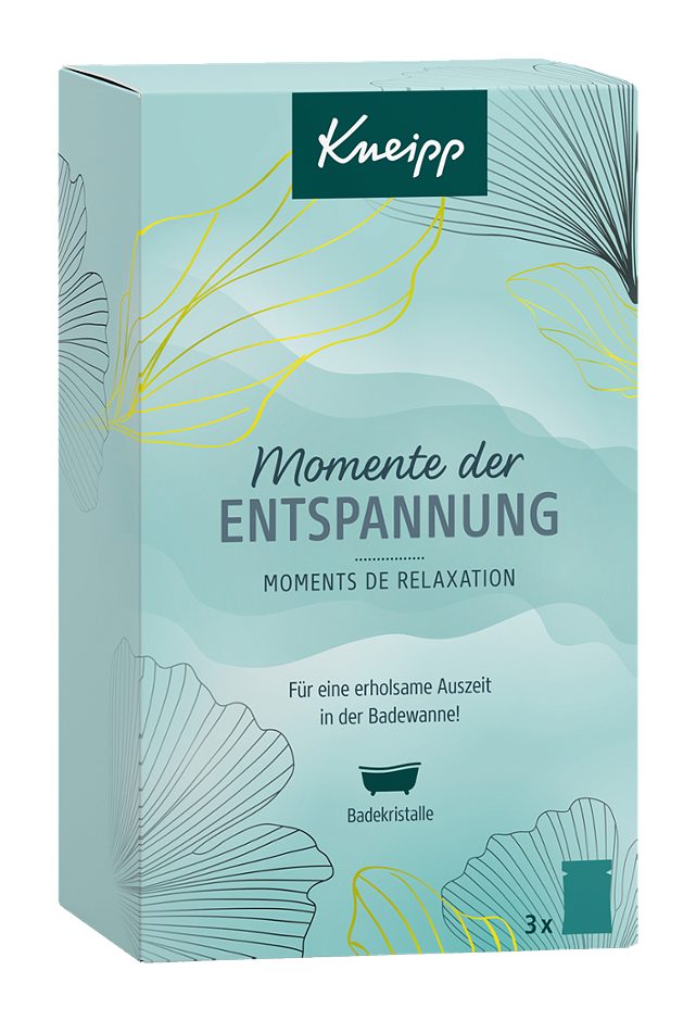 Kneipp Badekristalle-Geschenkset Momente der Entspannung 3 x 60g