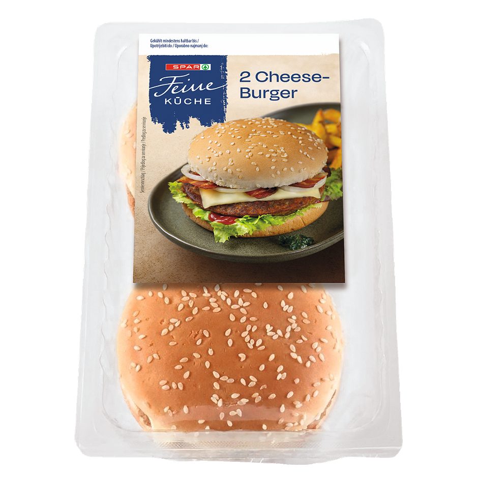 SPAR Feine Küche 2 Cheeseburger 250 G