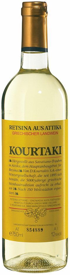 Kourtaki Retsina aus Attika 0,75 L