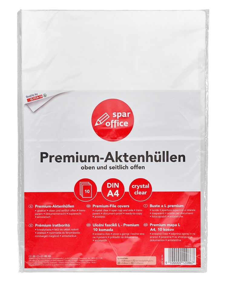 SPAR office Aktenhüllen A4 10 Stück