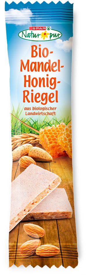 SPAR Natur*pur Bio-Mandel-Honig-Riegel 40 G