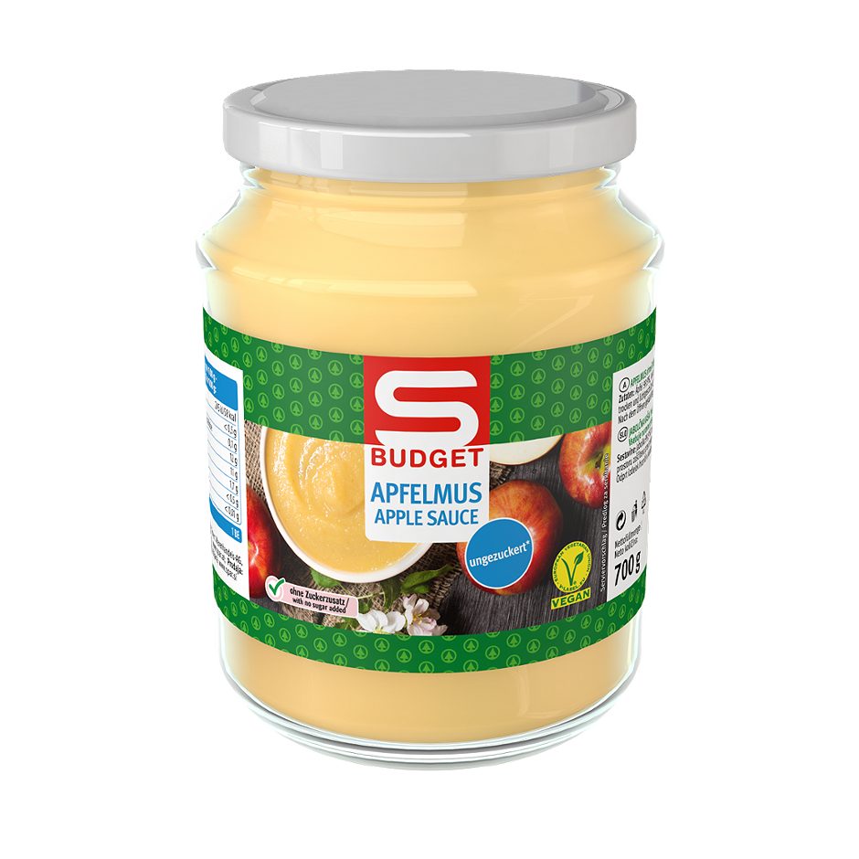 S-BUDGET Apfelmus ungezuckert 700 G