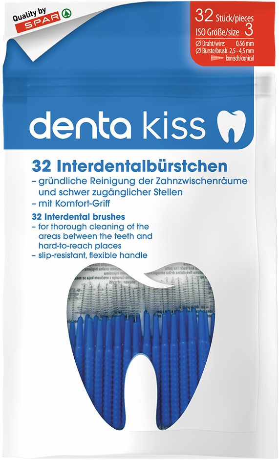 DENTA KISS Interdentalbürstchen ISO Größe 3 32 Stück
