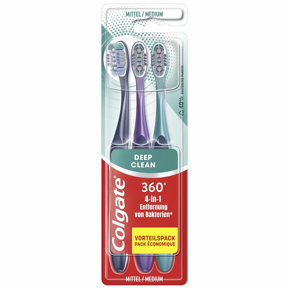 Colgate Zahnbürste 360° Deep Clean / mittel 3 Stück