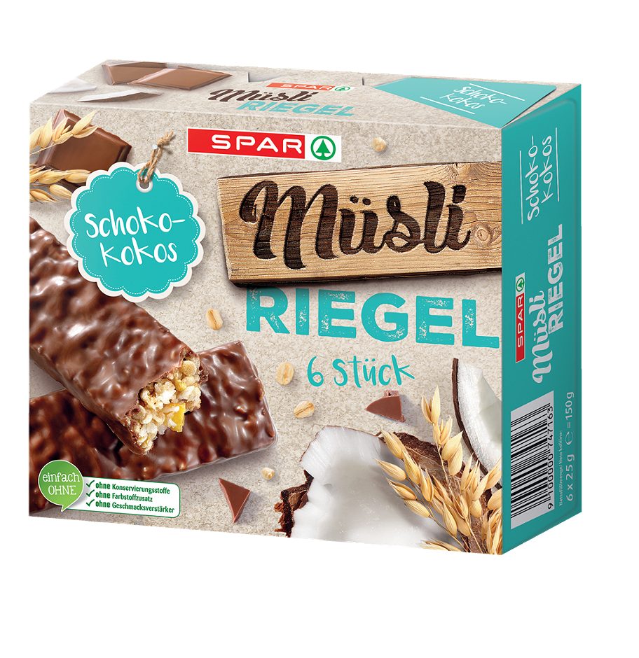 SPAR Müsliriegel Schoko-Kokos 6 x 25g 150 G