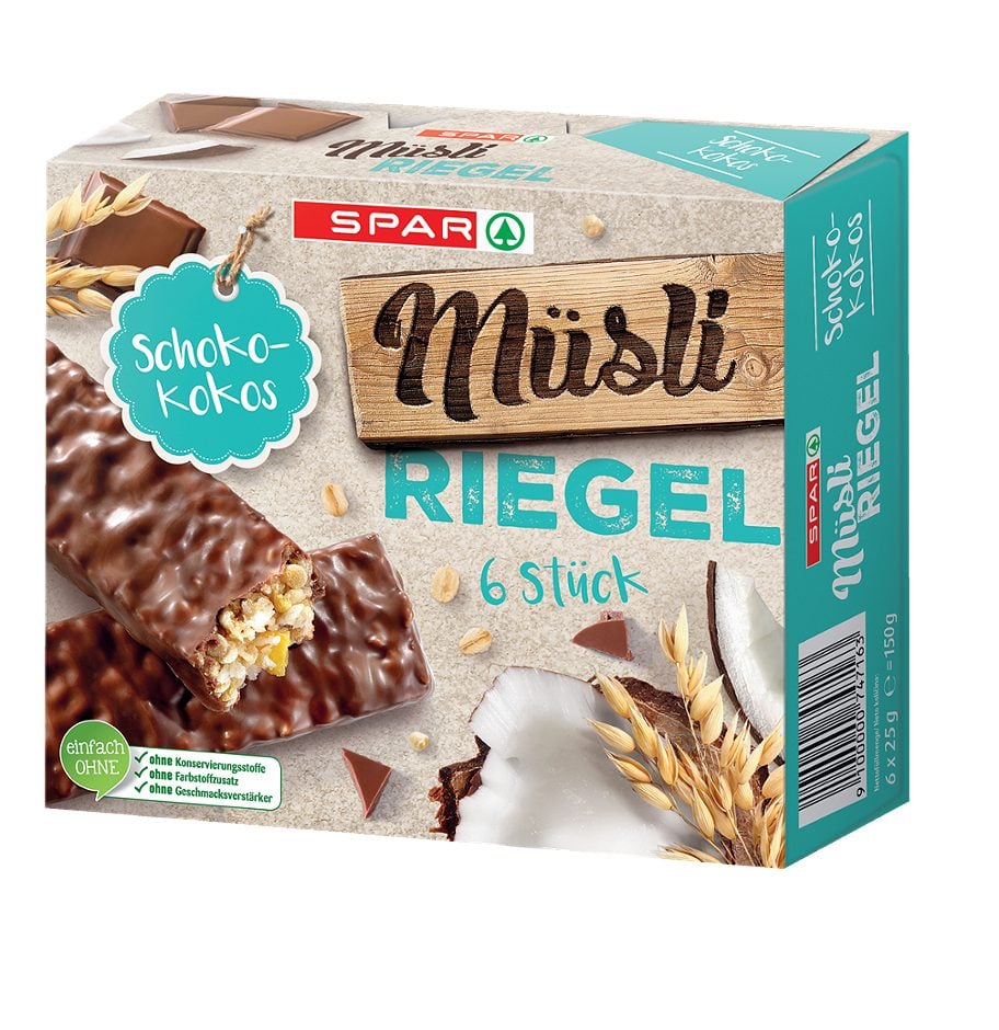 SPAR Müsliriegel Schoko-Kokos 6 x 25g 150 G