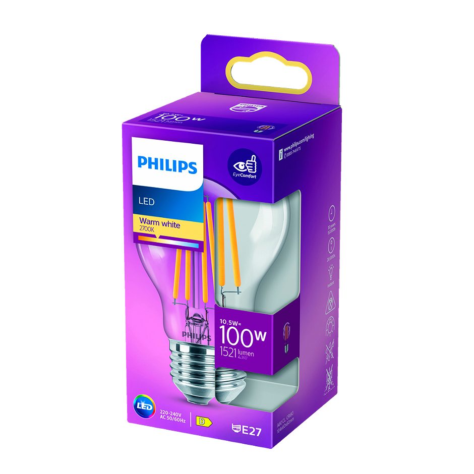 Philips LED Birne Classic E27 100W klar