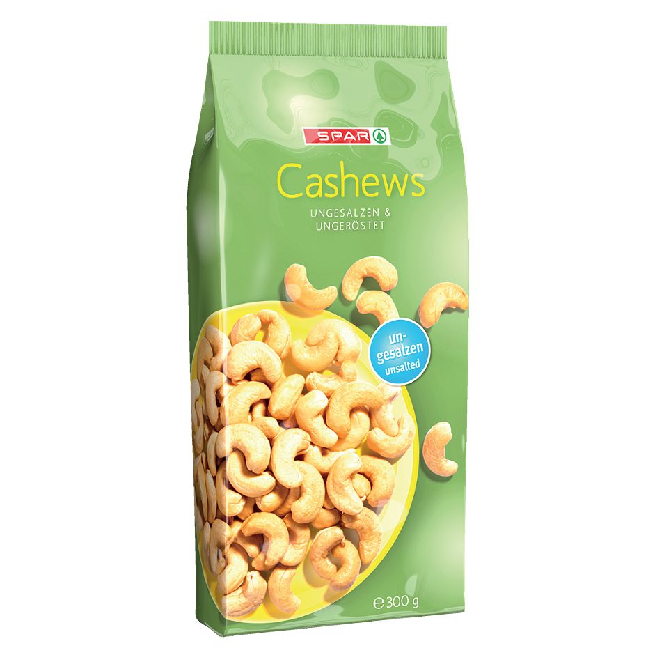 SPAR Cashews ungesalzen & ungeröstet 300 G