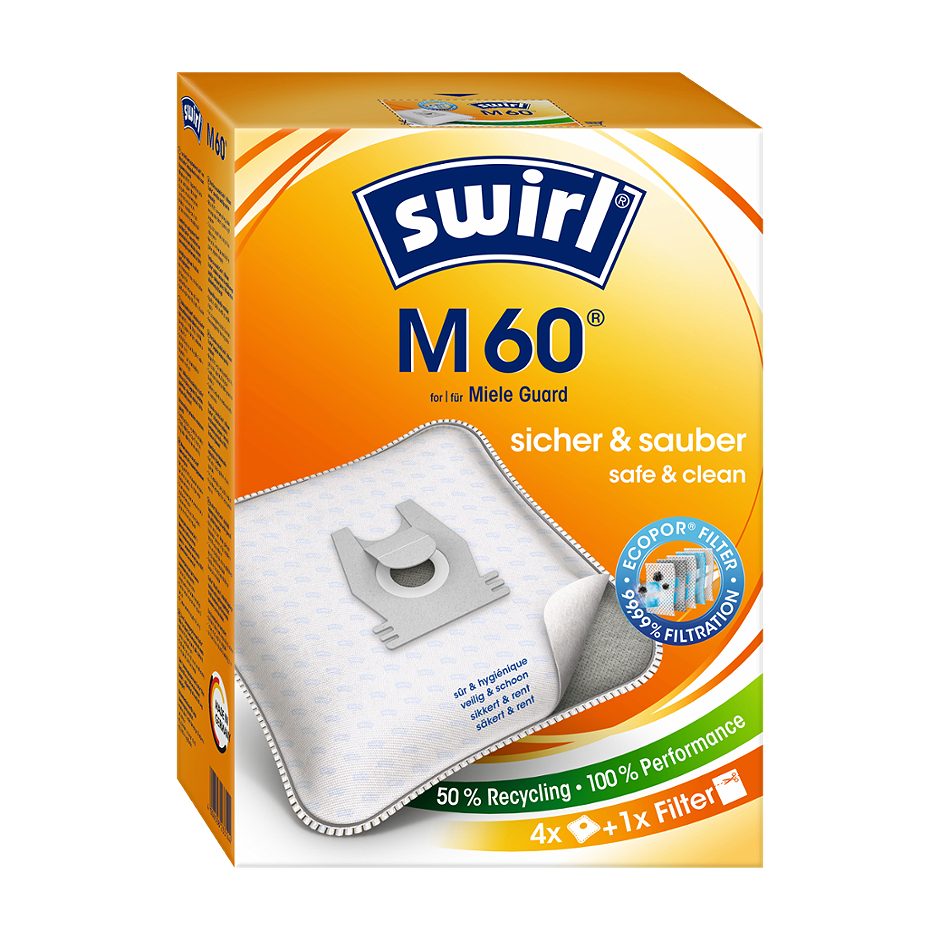 Swirl Staubsaugerbeutel M60 4 Stück