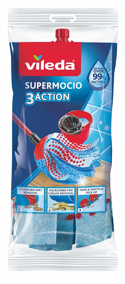 Vileda Mocio Velour-Mop 3D Ersatzkopf Super Mocio