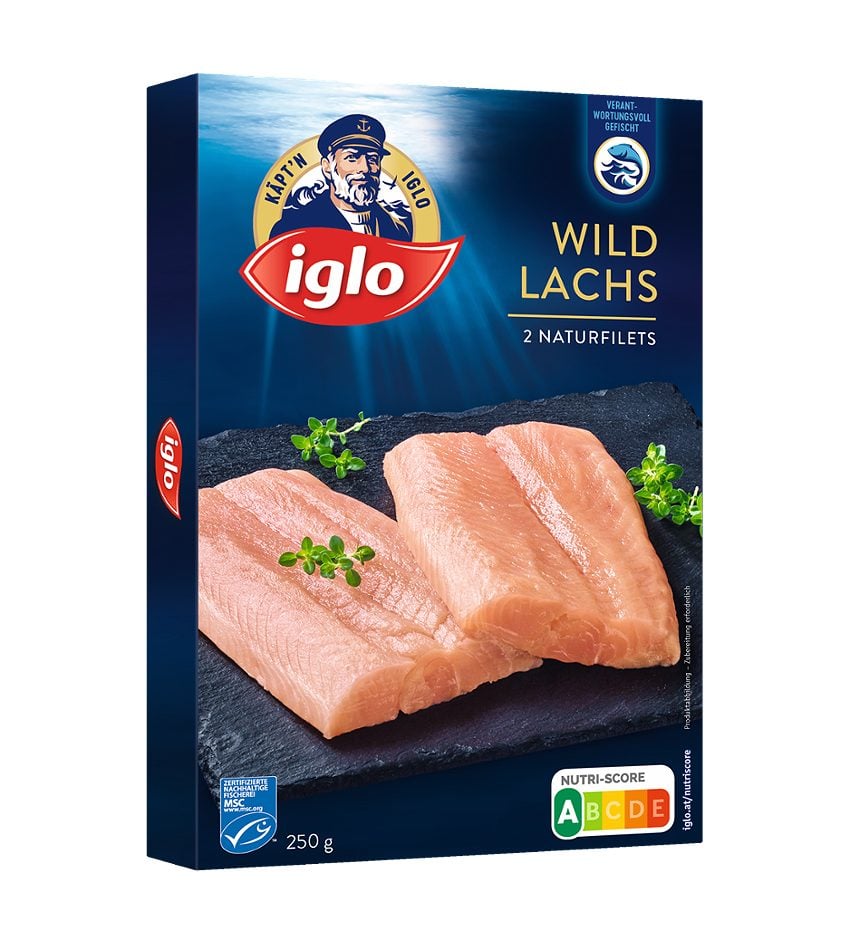 Iglo Wildlachs MSC Wildlachs Naturfilets 2 Stück 250 G