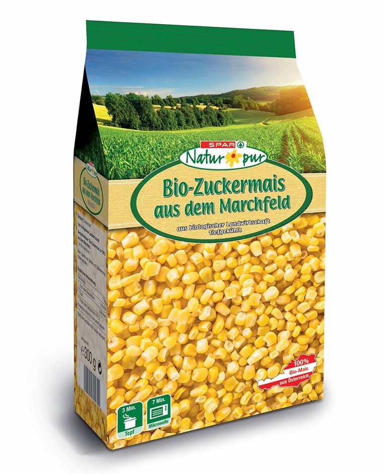 SPAR Natur*pur Bio-Zuckermais aus dem Marchfeld 300 G