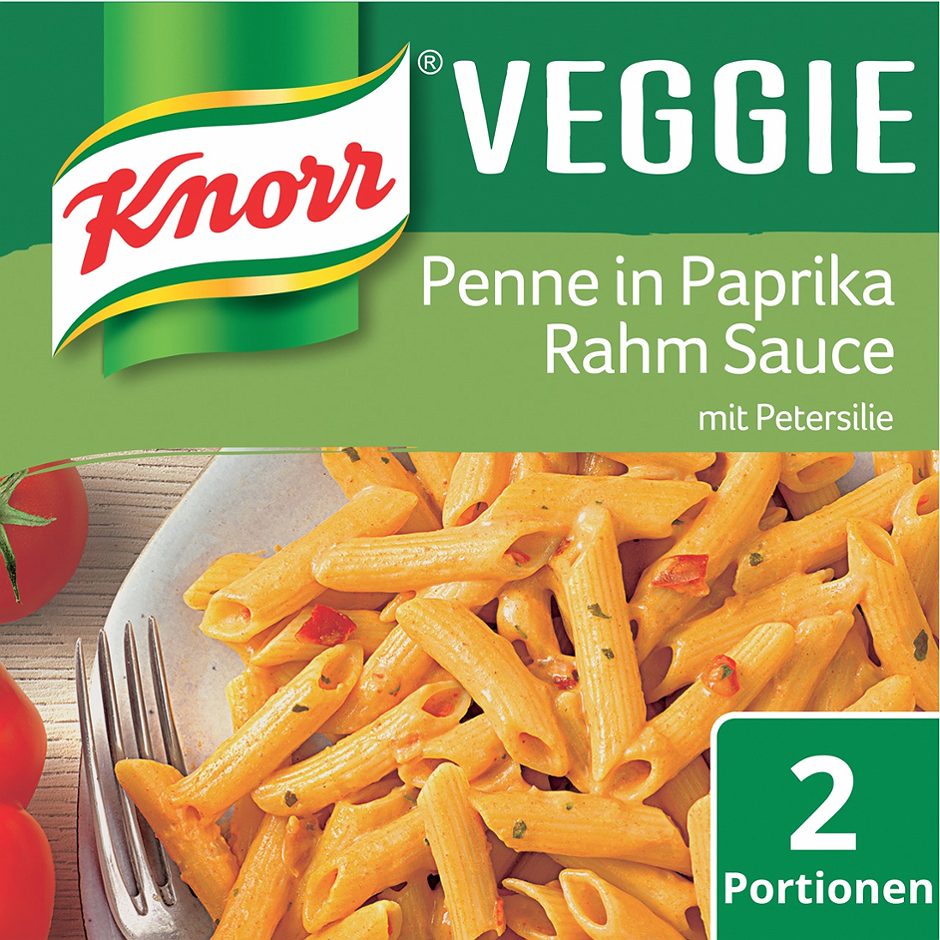 Knorr Veggie Penne in Paprika Rahm Sauce 2 Portionen 166 G