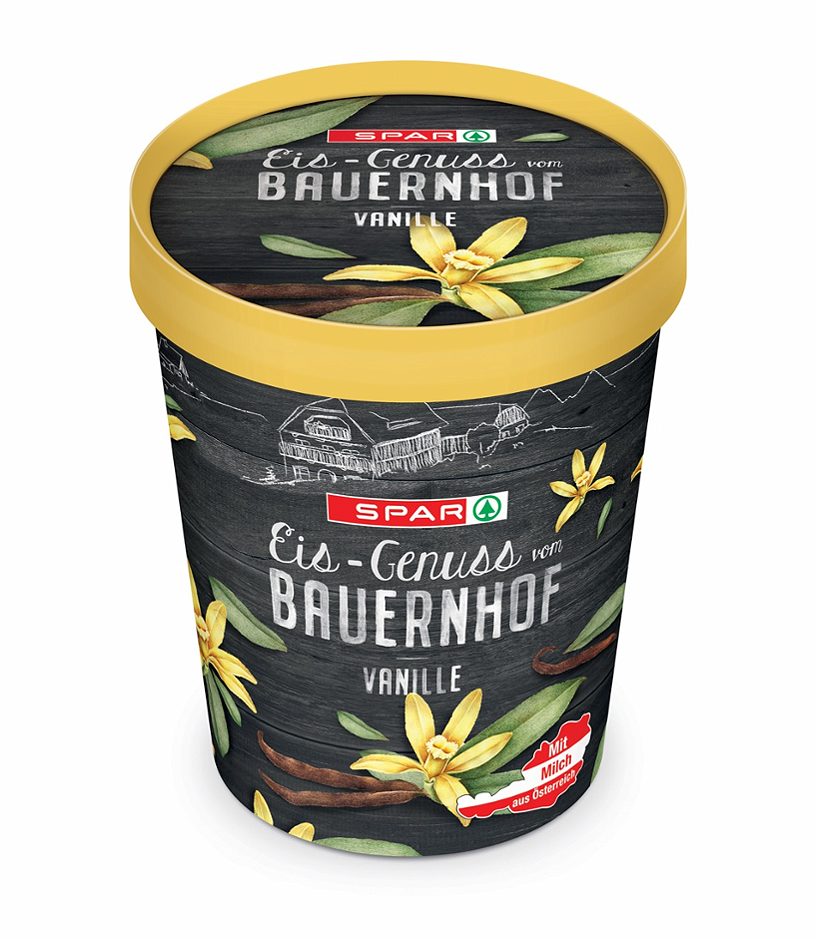 SPAR Eis-Genuss vom Bauernhof Vanille 480 ML