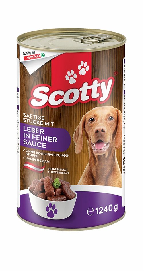 Scotty Hundenahrung mit Leber in Sauce 1,24 KG