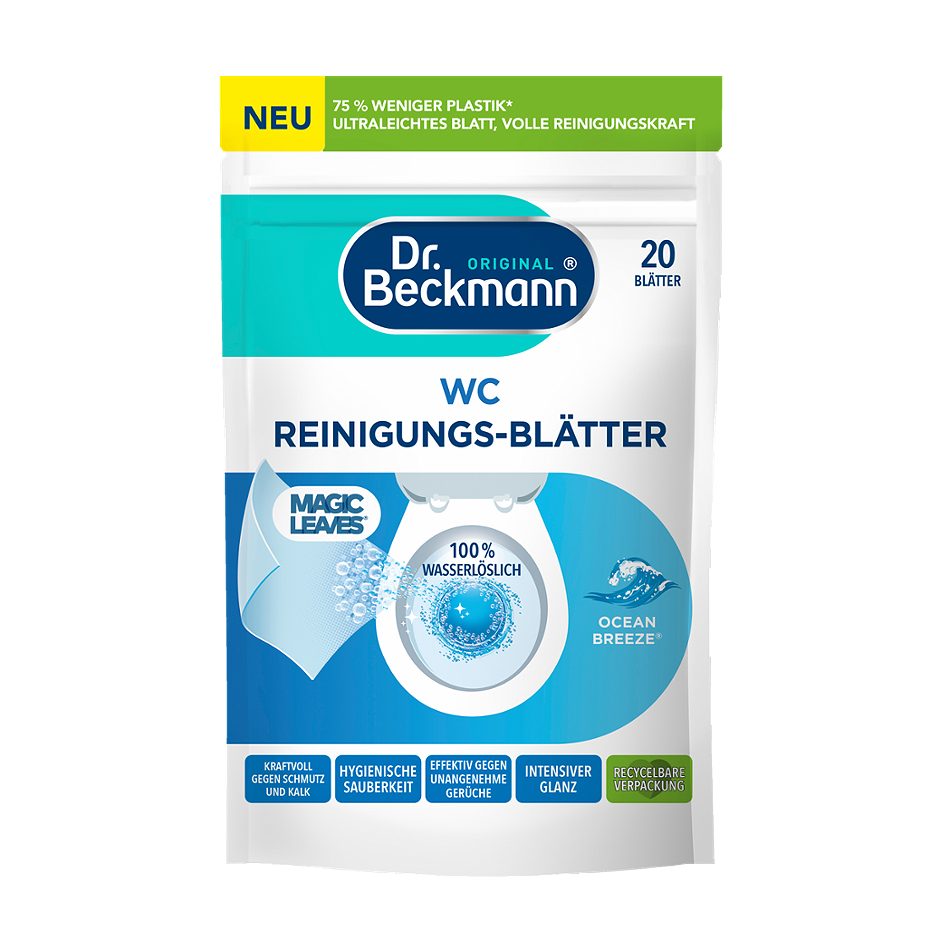 Dr. Beckmann WC Reinigungs-Blätter Ocean Breeze 20 Stück