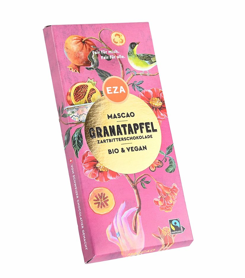 EZA Mascao Mascao Zartbitterschokolade Granatapfel 60% 100 G