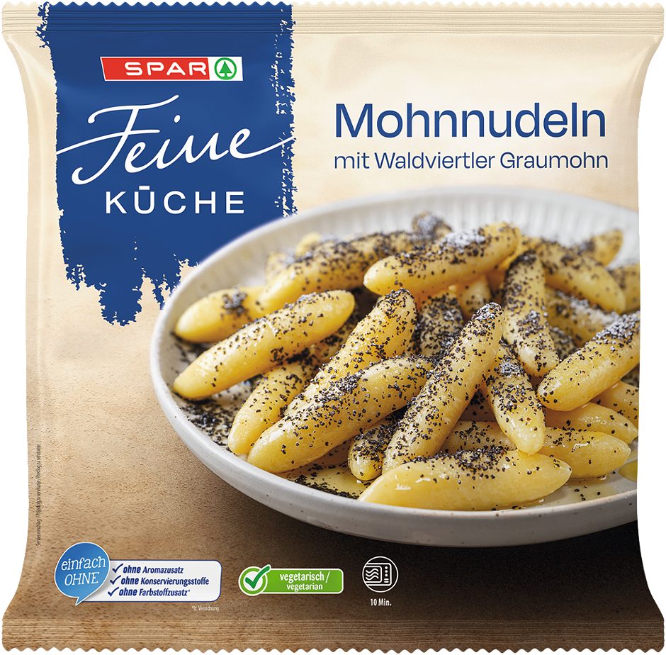 SPAR Feine Küche Mohnnudeln mit Waldviertler Graumohn 500 G