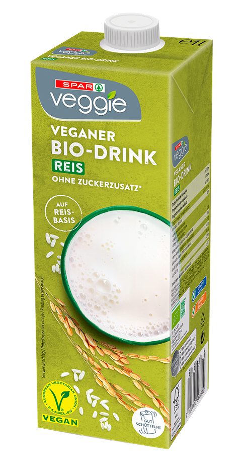 SPAR Veggie veganer Bio-Drink Reis 1 L EINWEG ohne Pfand