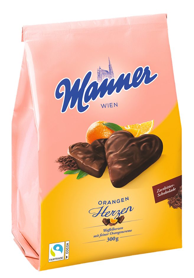 Manner Orangen Herzen 300 G