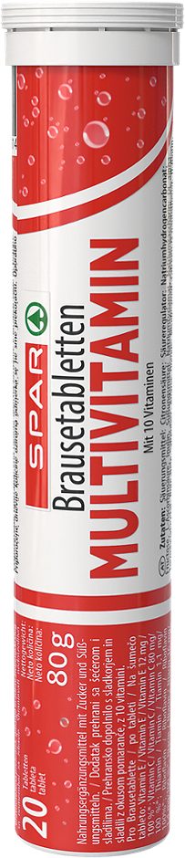 SPAR Brausetabletten Multivitamin 20 Tabletten 80 G