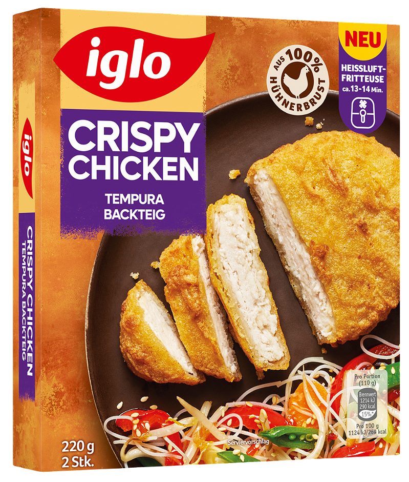 Iglo Crispy Chicken Tempura Backteig 2 Stück 220 G