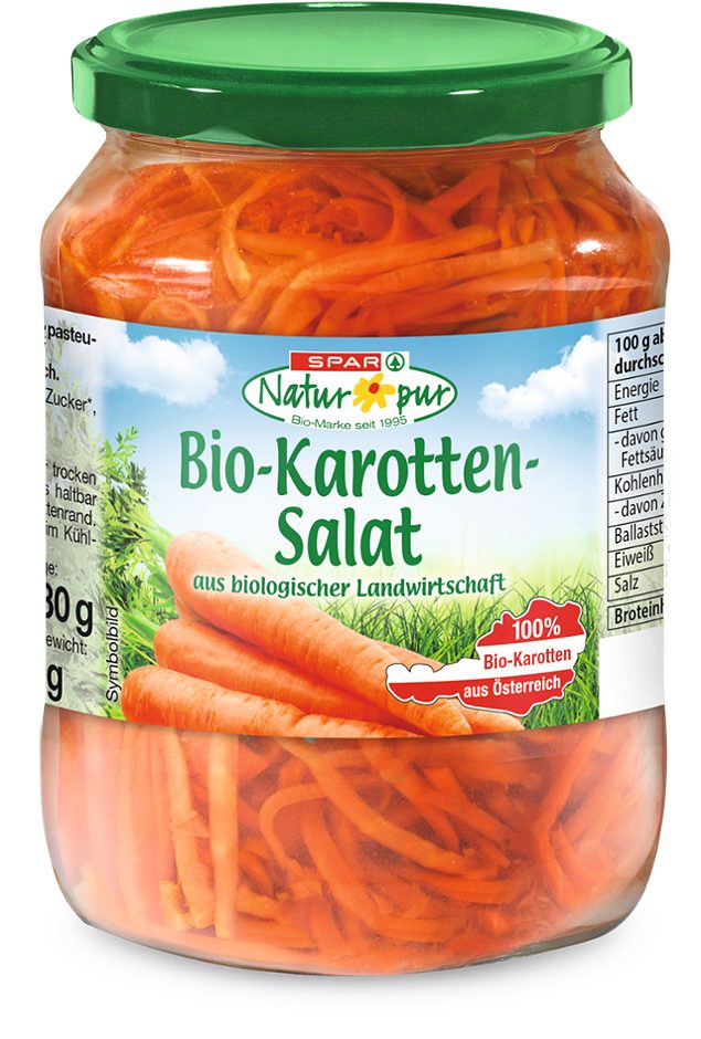 SPAR Natur*pur Bio-Karotten-Salat 330 G