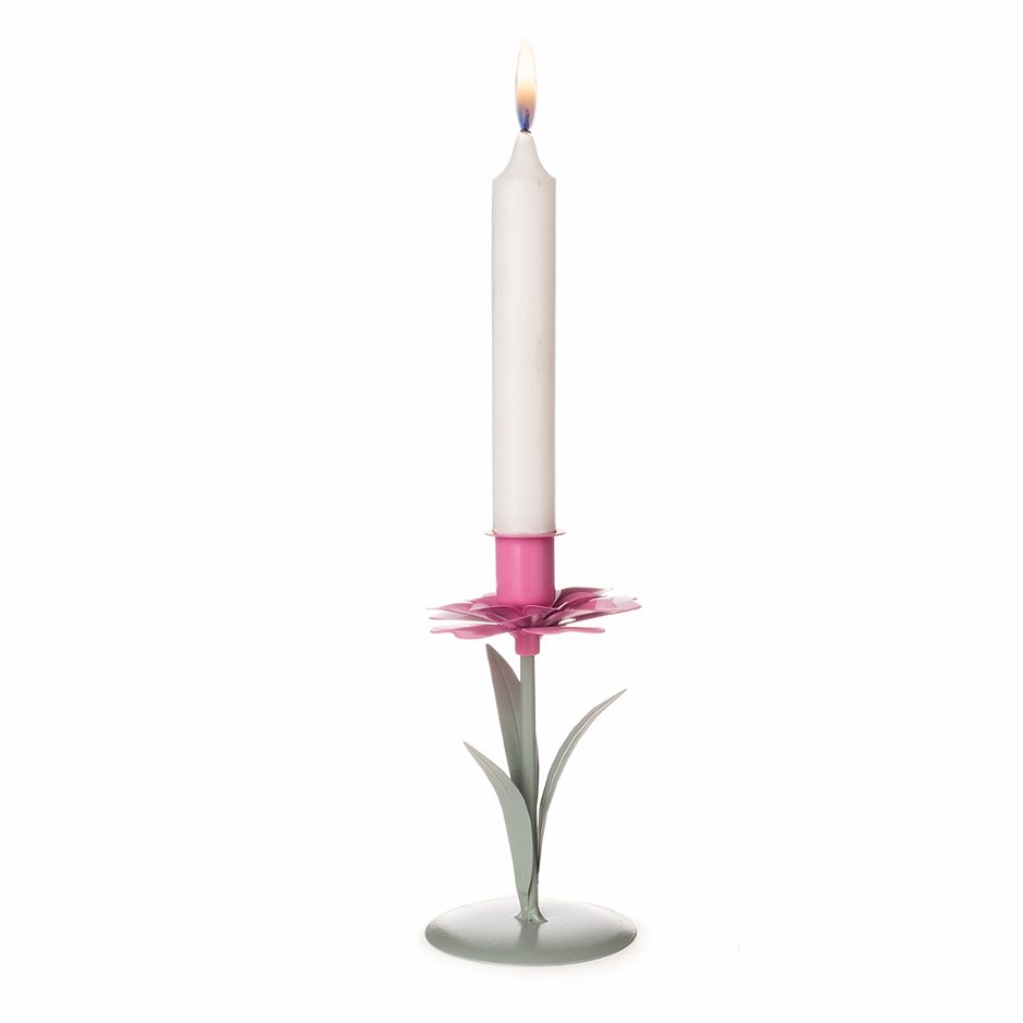Dragimex Kerzenhalter Blume Metall, höhe 16cm