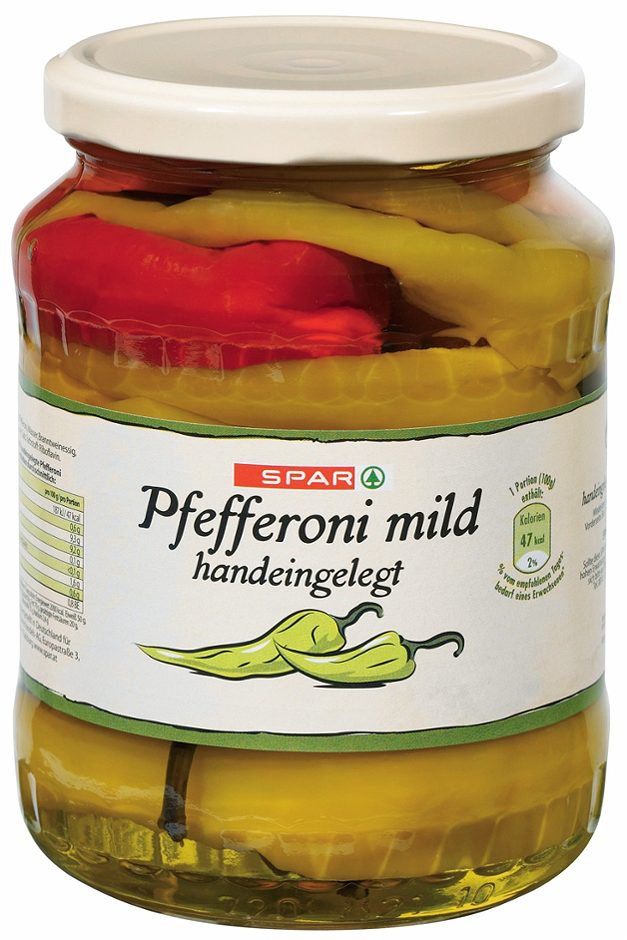 SPAR Pfefferoni mild handeingelegt 610 G