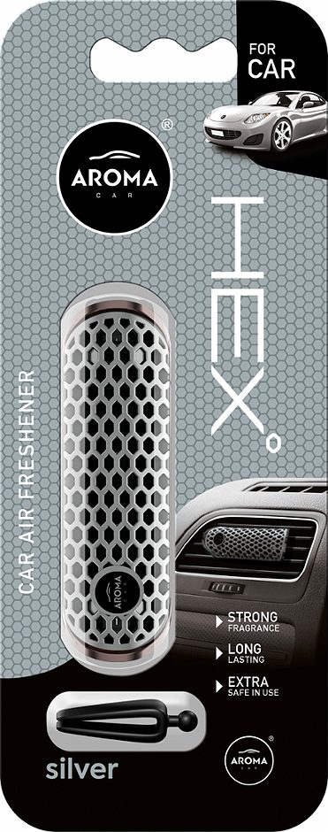 Aroma Car Autoduft Polymer HEX Silver 1 Stück