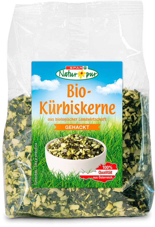 SPAR Natur*pur Bio-Kürbiskerne gehackt 200 G