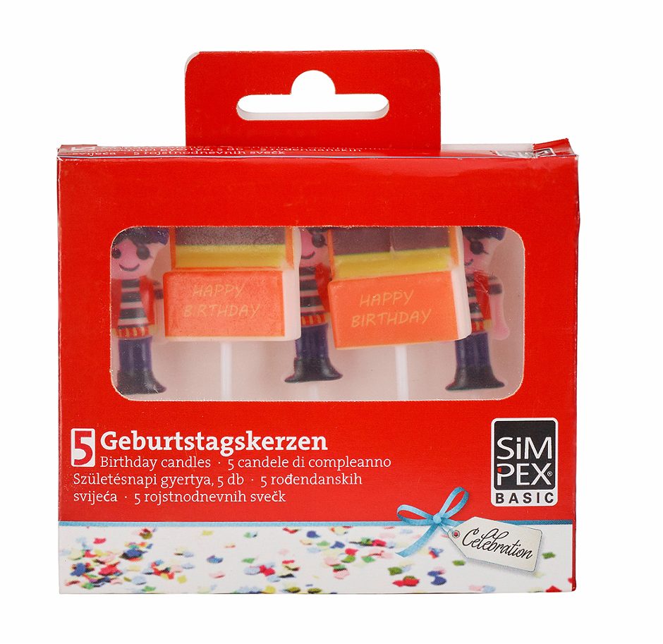SIMPEX BASIC Celebration Geburtstagskerzen Piraten 5 Stück