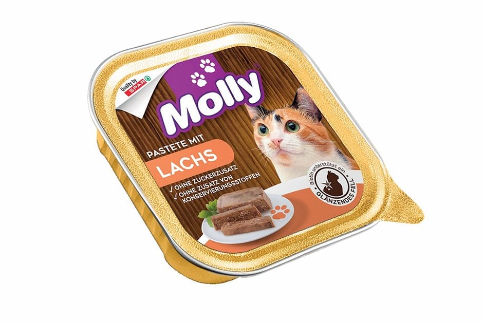 Molly Katzennahrung Pastete mit Lachs 100 G