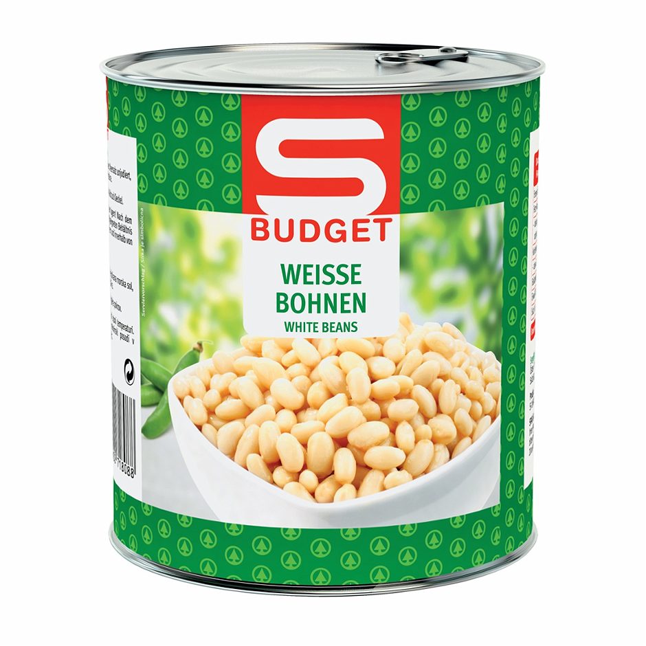 S-BUDGET Weiße Bohnen 800 G