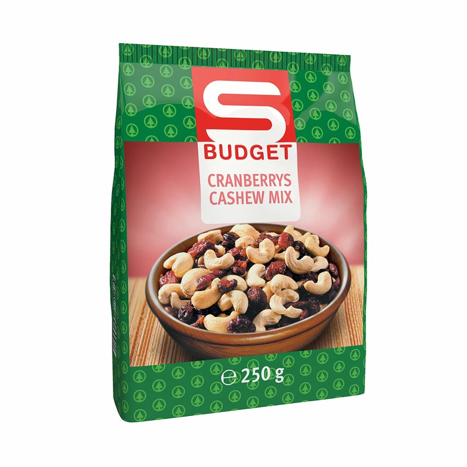 S-BUDGET Cashew-Cranberry Mix 250 G