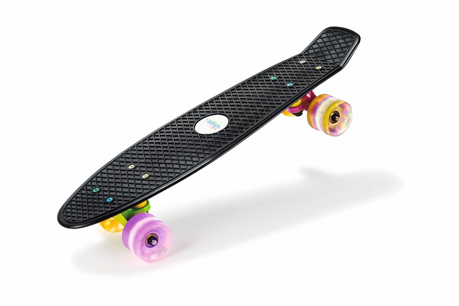 Authentic Skateboard Fun mit Leuchtrollen, Neon