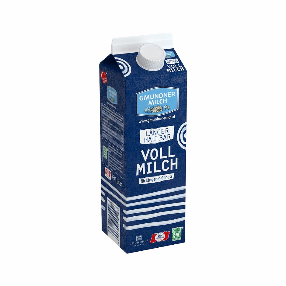 Gmundner Milch Volllmilch 3,5% Fett länger frisch 1 L EINWEG ohne Pfand