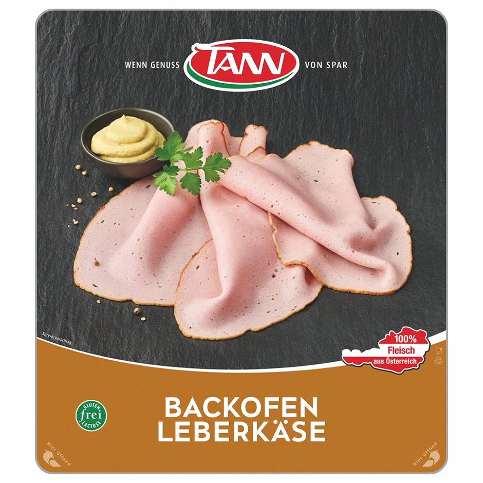 TANN Backofenleberkäse geschnitten 250 G
