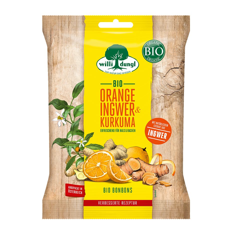 Willi Dungl BIO Bonbons Orange & Ingwer 65 G