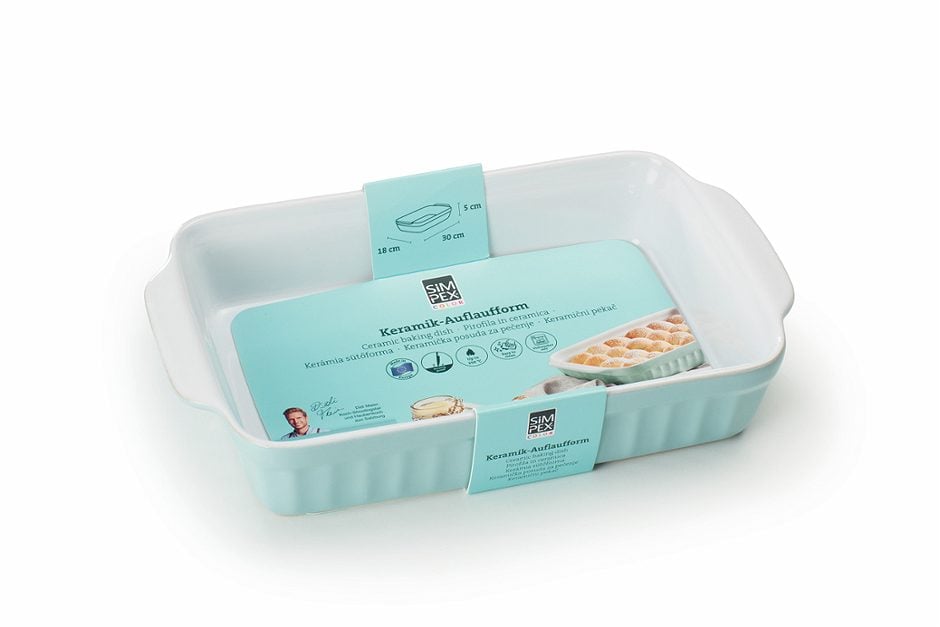 SIMPEX COLOR Auflaufform S Keramik mint 22,5 x 14 x 5 cm