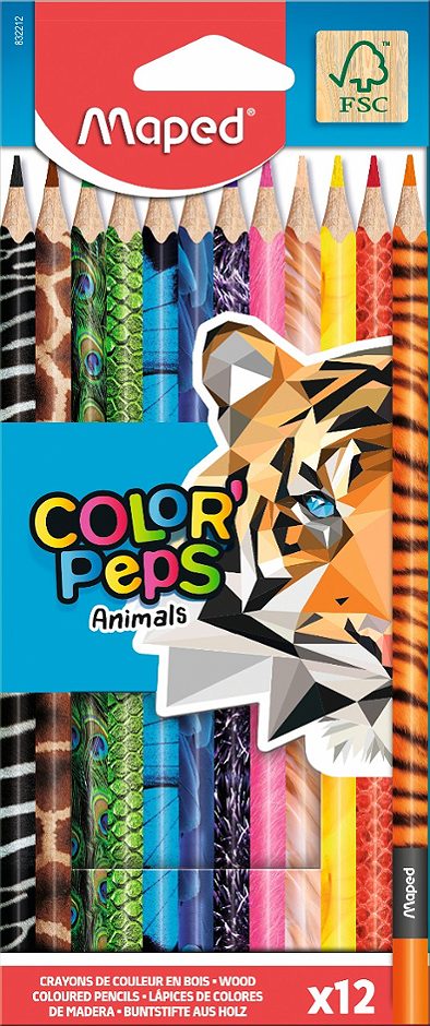 Maped Buntstifte COLOR'PEPS ANIMALS , 12 Farben