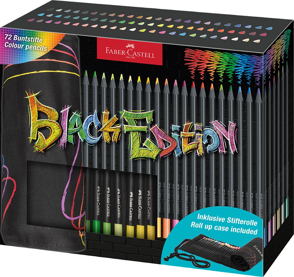 Faber Castell Stifterolle Black Edition 72 Farben