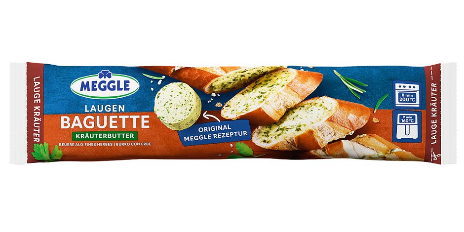 Meggle Laugenbaguette Kräuterbutter 160 G
