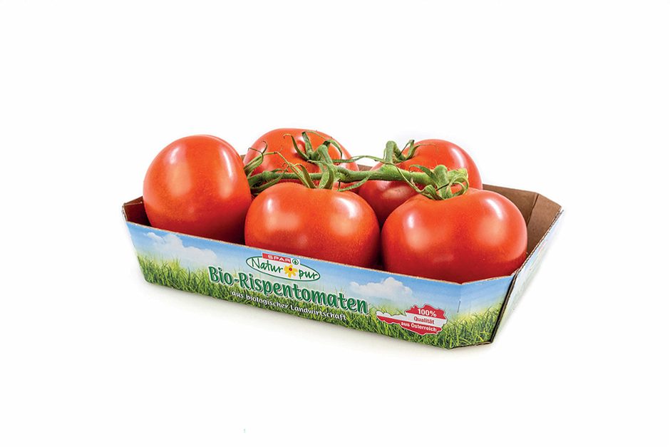 SPAR Natur*pur Bio-Tomate an der Rispe 500 G
