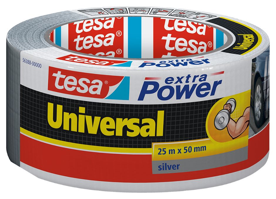 Tesa Gewebeband silber extra Power 25m x 50mm