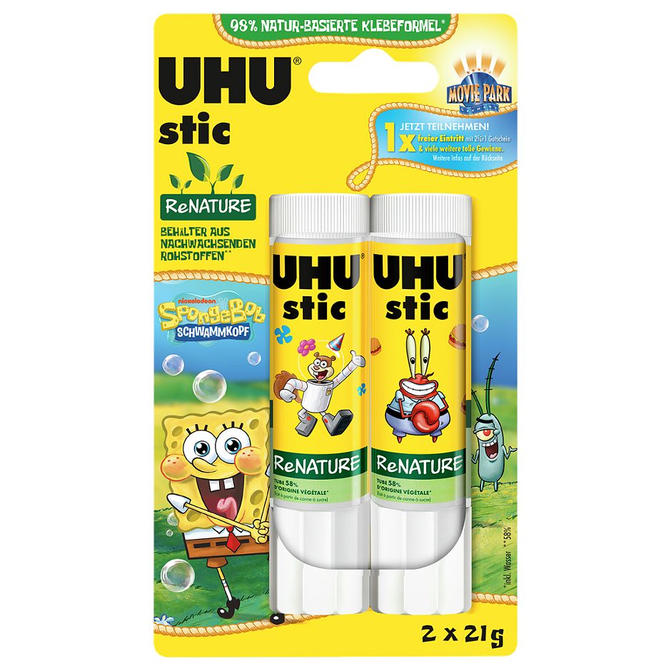 UHU Stic, Klebestift ReNATURE 2x21g