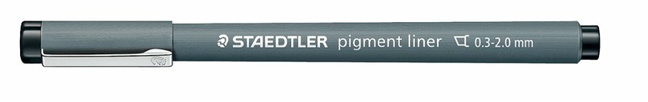 Staedtler Pigmentliner mit Keilspitze 0,3 - 2,0 mm schwarz