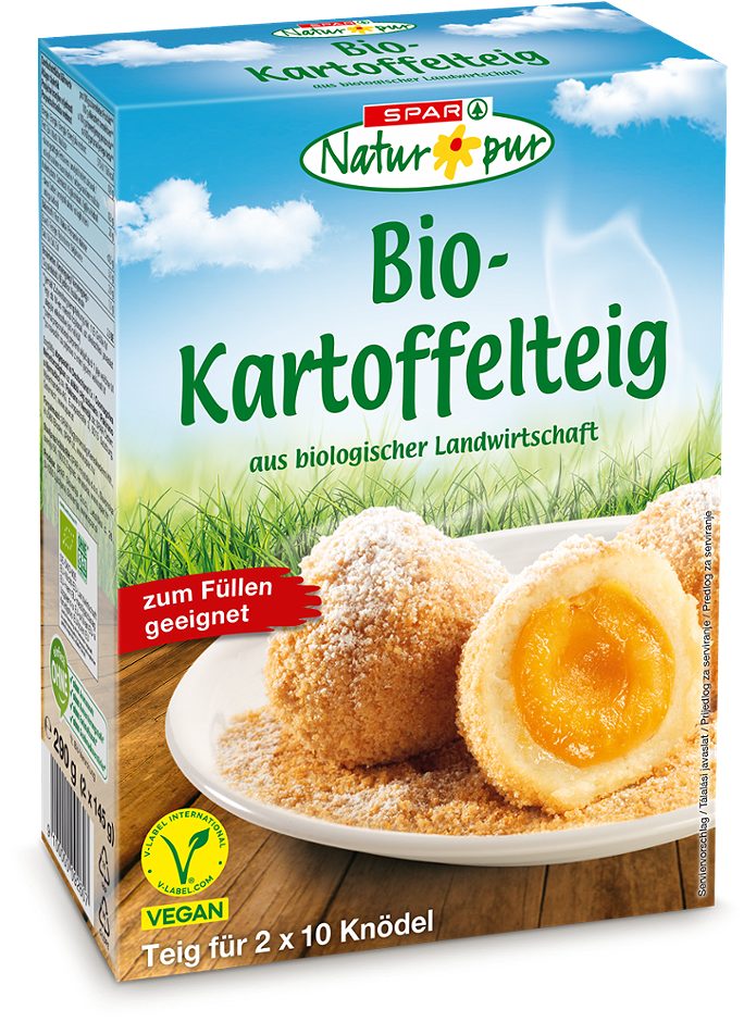 SPAR Natur*pur Bio-Kartoffelteig für 2 x 10 Knödel 290 G