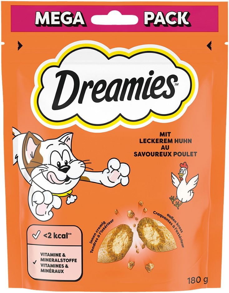 Dreamies Katzensnack Huhn Mega Pack 180 G